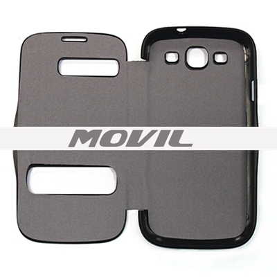 SCB-246 Fundas flip con la ventana de vista para Samsung S3 I9300 SCB-246-1